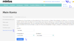 Mintos Steuererklärung